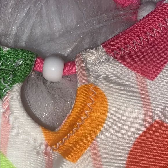 Girls Swimsuit WonderKids 1 Pc Pink Heart Beaded Bathing Swim Suit - Picture 7 of 8